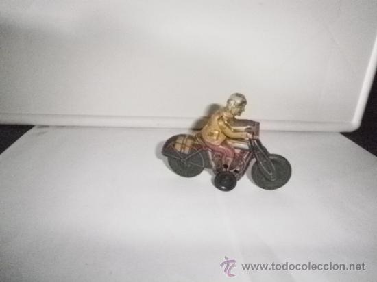 Juguetes antiguos de hojalata: MOTO RICO EN - Foto 2