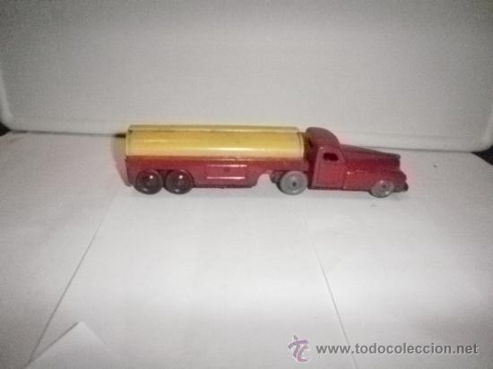 Juguetes antiguos de hojalata: CAMION RICO CON REMOLQUE CISTERNA EN - Foto 2