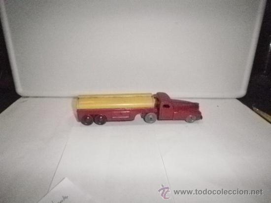 Juguetes antiguos de hojalata: CAMION RICO CON REMOLQUE CISTERNA EN - Foto 3