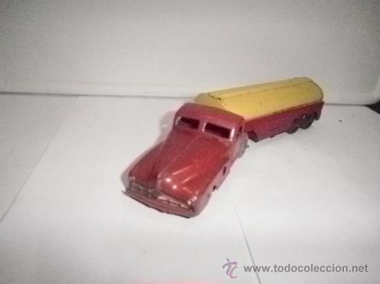 Juguetes antiguos de hojalata: CAMION RICO CON REMOLQUE CISTERNA EN - Foto 4
