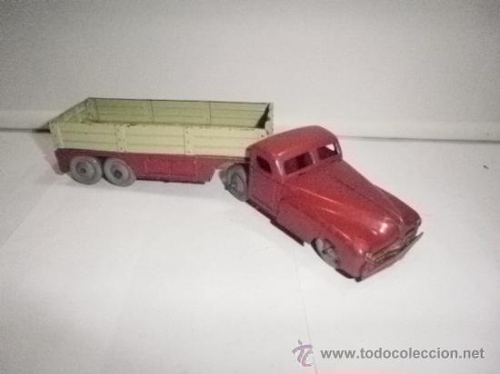 Juguetes antiguos de hojalata: CAMION RICO CON REMOLQUE EN - Foto 3