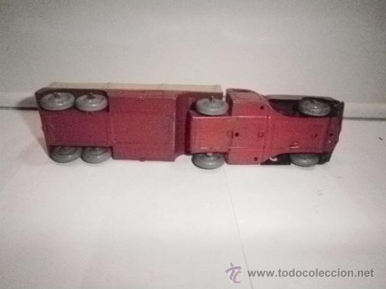 Juguetes antiguos de hojalata: CAMION RICO CON REMOLQUE EN - Foto 4