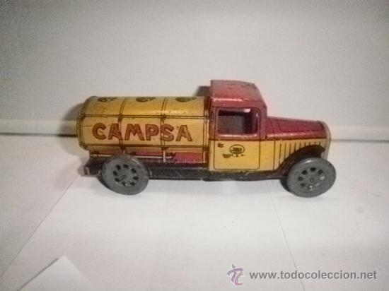 Juguetes antiguos de hojalata: CAMION CAMPSA DE  RICO  EN - Foto 2