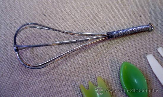 Juguetes antiguos de hojalata: COMPLEMENTO, ACCESORIO, CASA DE MU&Ntilde;ECAS, KIT DE ENSALADA, 6 PIEZAS - Foto 5