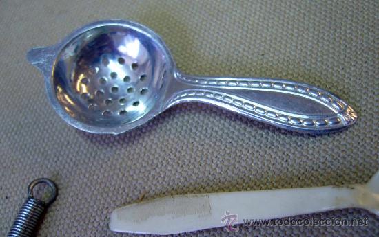 Juguetes antiguos de hojalata: COMPLEMENTO, ACCESORIO, CASA DE MU&Ntilde;ECAS, KIT DE ENSALADA, 6 PIEZAS - Foto 3