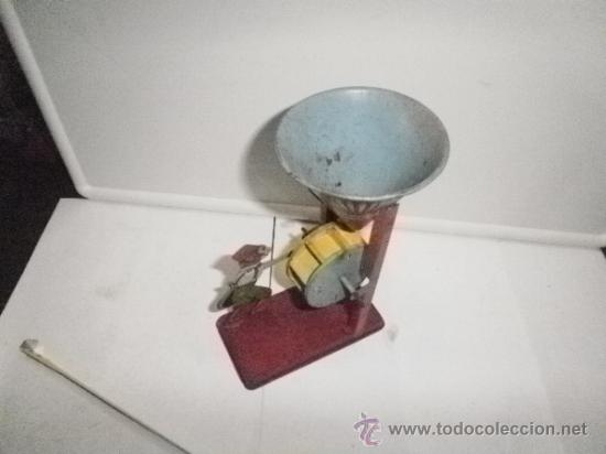 Juguetes antiguos de hojalata: MONO CON MOLINO ( J.CHEIN U.S.A.) - Foto 3
