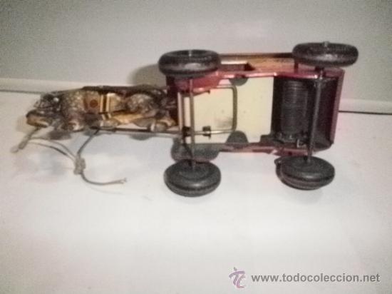 Juguetes antiguos de hojalata: CARRETA CON CABALLO MARX - - Foto 4
