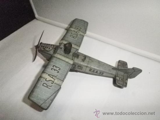 Juguetes antiguos de hojalata: AVION  DE RICO - Foto 3