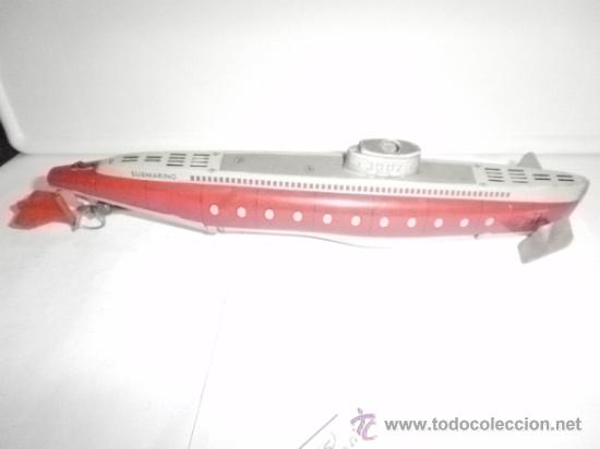 Juguetes antiguos de hojalata: PRECIOSO SUBMARINO DE SCHUCO - Foto 2