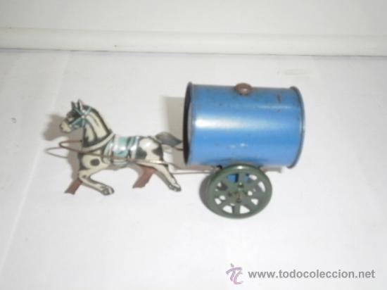 Juguetes antiguos de hojalata: CARRETA  DE RICO - Foto 1