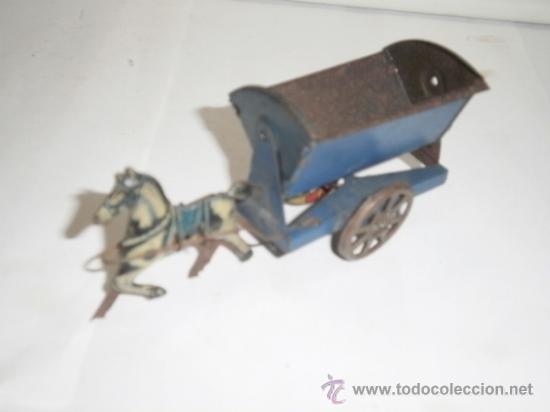 Juguetes antiguos de hojalata: CARRETA  DE RICO - Foto 1