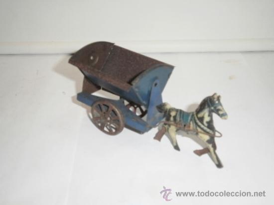 Juguetes antiguos de hojalata: CARRETA  DE RICO - Foto 5