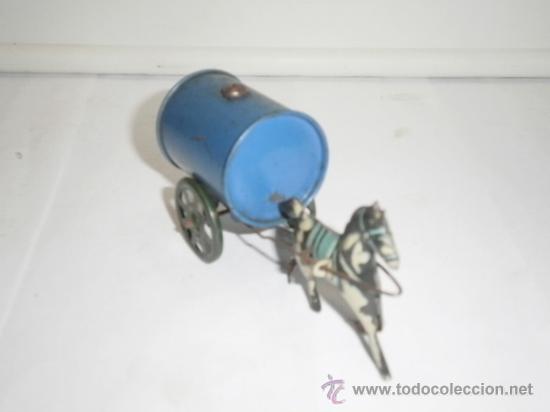 Juguetes antiguos de hojalata: CARRETA  DE RICO - Foto 4