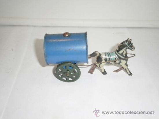 Juguetes antiguos de hojalata: CARRETA  DE RICO - Foto 3