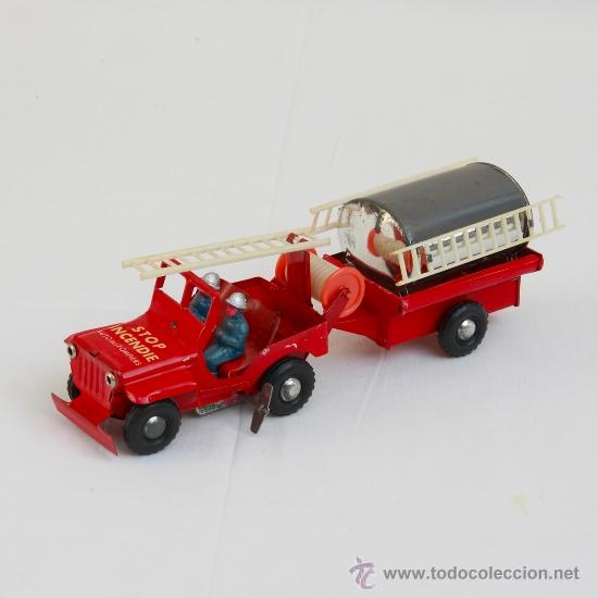 Juguetes antiguos de hojalata: Jeep Pompiers by Mecanique - Foto 1