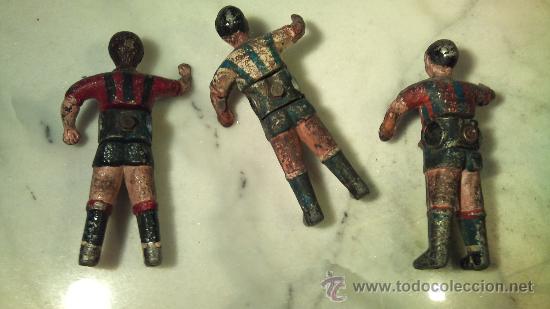 Juguetes antiguos de hojalata: mu&ntilde;ecos de metegol de plomo antiguos - Foto 4