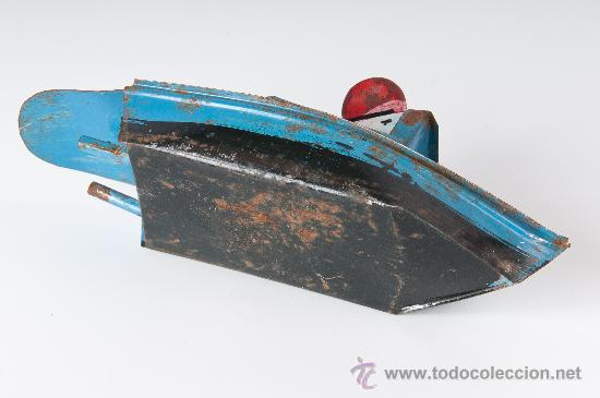 Juguetes antiguos de hojalata: BARCA DE HOJALATA - Foto 6