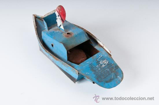 Juguetes antiguos de hojalata: BARCA DE HOJALATA - Foto 2