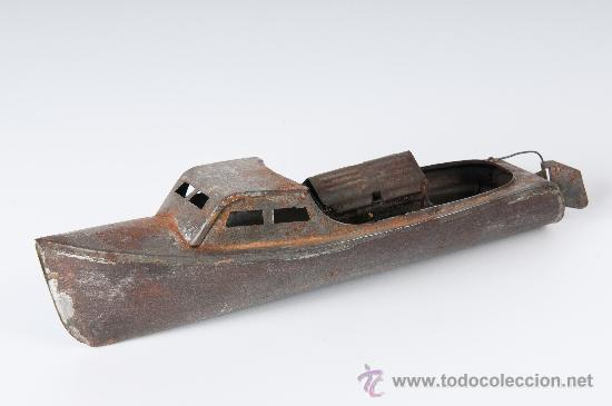 Juguetes antiguos de hojalata: BARCA DE HOJALATA - Foto 1