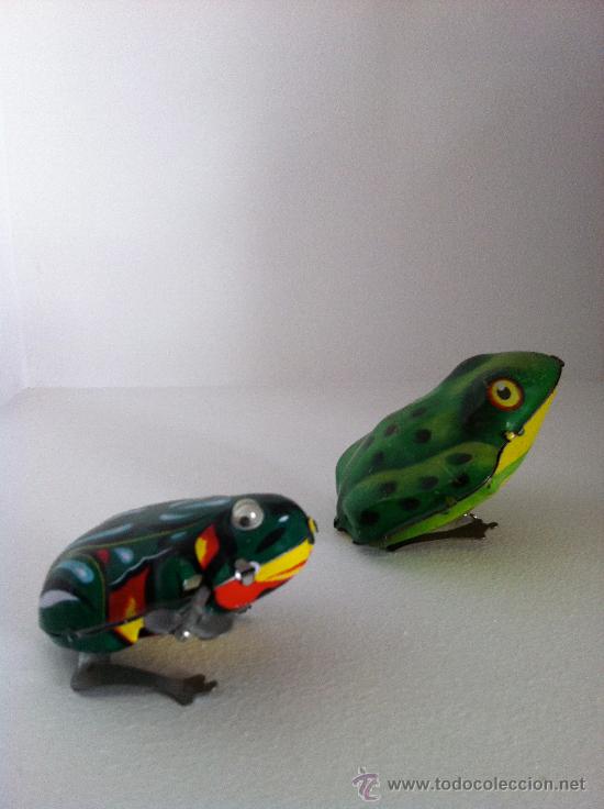 Juguetes antiguos de hojalata: RANA HOJALATA - Foto 1