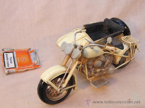 Juguetes antiguos de hojalata: HARLEY DAVIDSON CON SIDECAR EN METAL - Foto 5