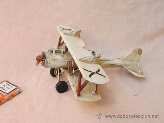 Juguetes antiguos de hojalata: AVIONETA EN METAL - Foto 1