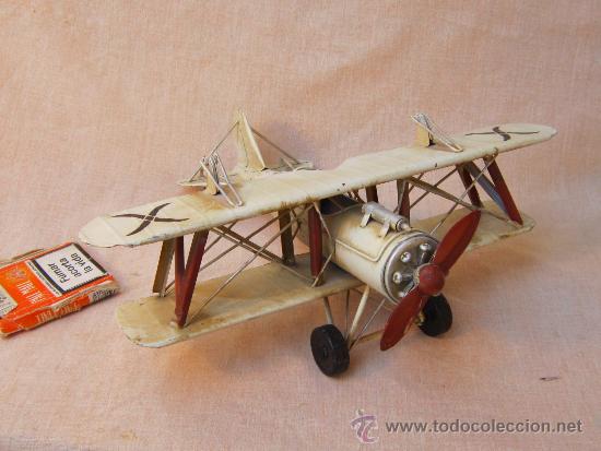 Juguetes antiguos de hojalata: AVIONETA EN METAL - Foto 2