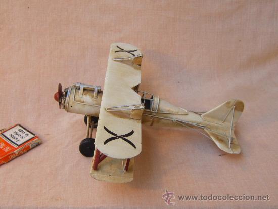 Juguetes antiguos de hojalata: AVIONETA EN METAL - Foto 3