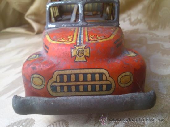 Juguetes antiguos de hojalata: camion de bomberos - Foto 11