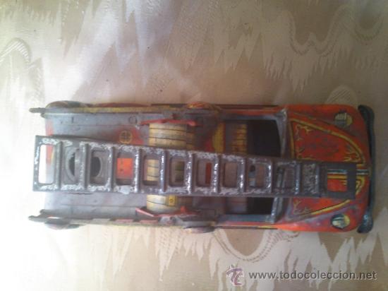 Juguetes antiguos de hojalata: camion de bomberos - Foto 5