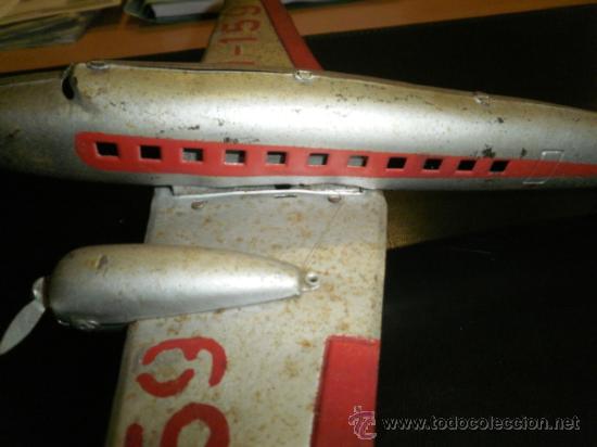 Juguetes antiguos de hojalata: AVION  N-159 - Foto 9