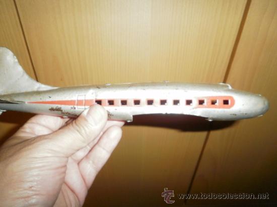 Juguetes antiguos de hojalata: AVION  N-159 - Foto 8