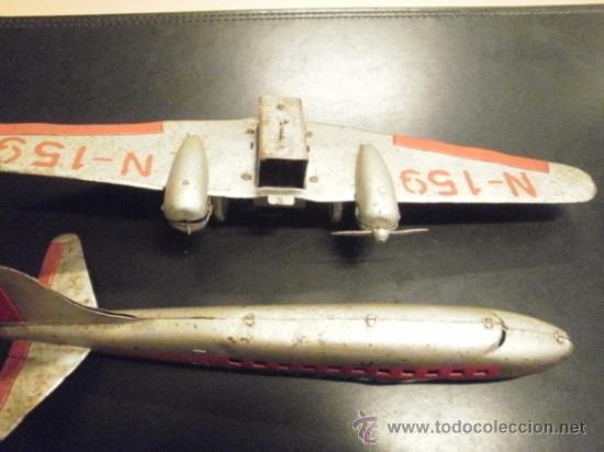 Juguetes antiguos de hojalata: AVION  N-159 - Foto 7