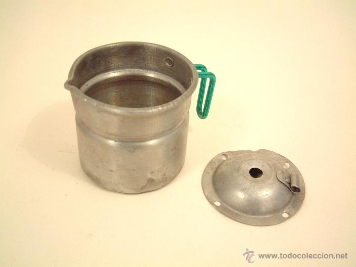 Juguetes antiguos de hojalata: bote aluminio con tapa - Foto 1