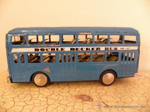 Juguetes antiguos de hojalata: Autobus de hojalata - Double decker bus - MF185 - Foto 2