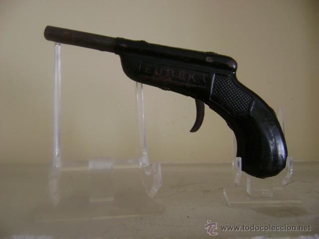 Juguetes antiguos de hojalata: PISTOLA EUREKA - Foto 1