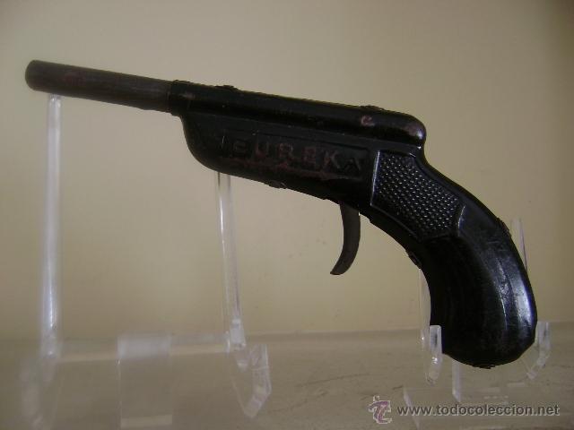 Juguetes antiguos de hojalata: PISTOLA EUREKA - Foto 2