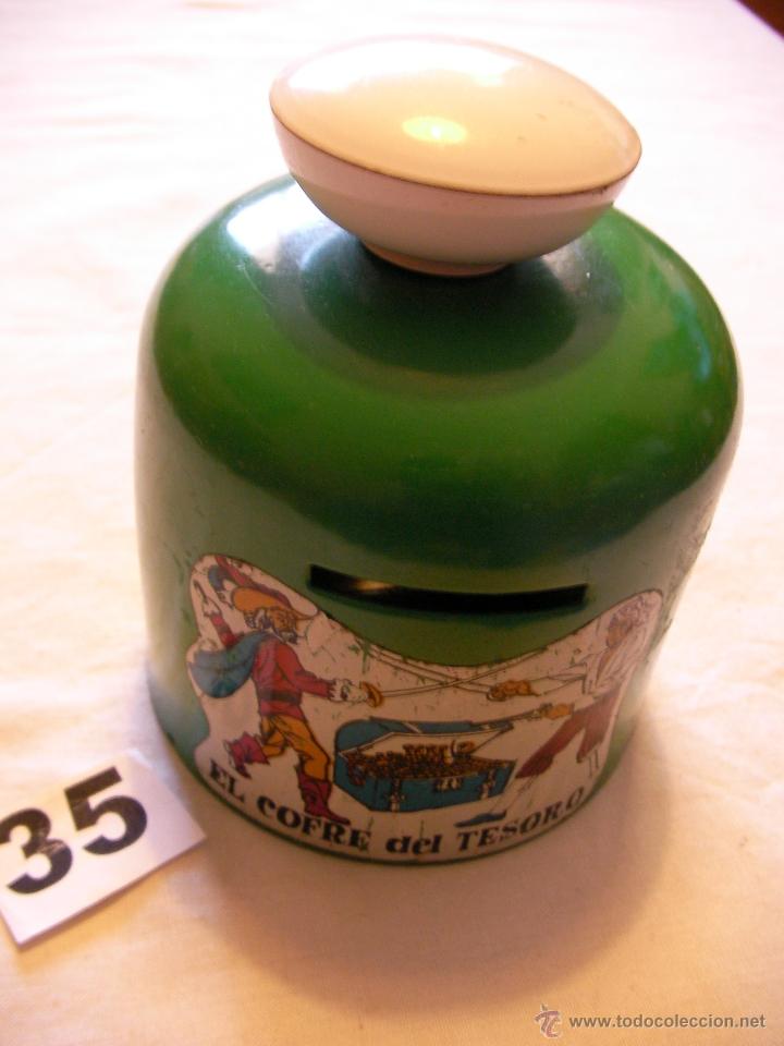 Juguetes antiguos de hojalata: ANTIGUA HUCHA - EL COFRE DEL TESORO - Foto 1
