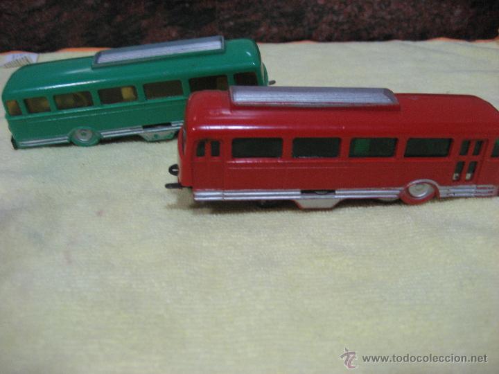 Juguetes antiguos de hojalata: AUTOBUSES VERDE ROJO - Foto 1