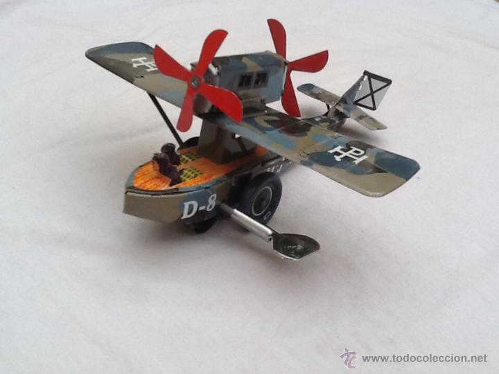 Juguetes antiguos de hojalata: Hidroavi&oacute;n de hojalata - Foto 1