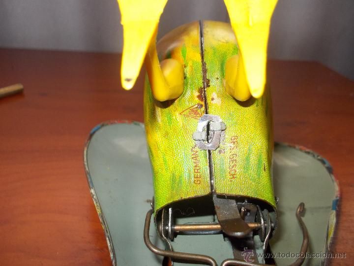 Juguetes antiguos de hojalata: Pajaro cantor de hojalata - Foto 7