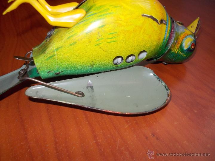 Juguetes antiguos de hojalata: Pajaro cantor de hojalata - Foto 8