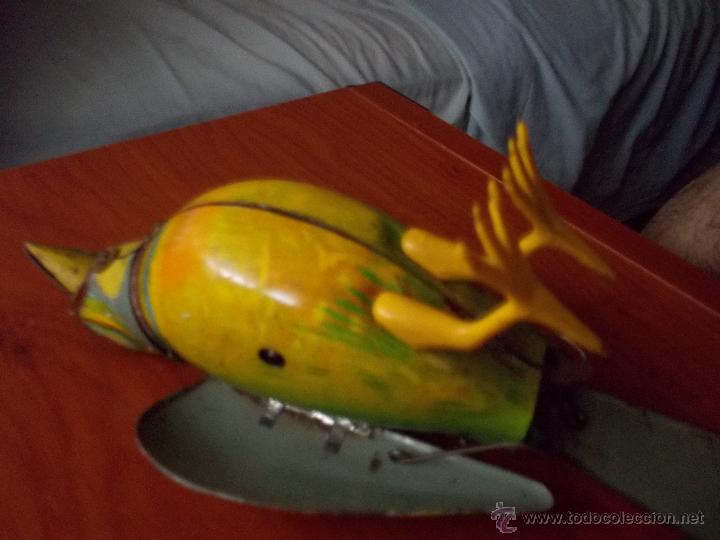 Juguetes antiguos de hojalata: Pajaro cantor de hojalata - Foto 11