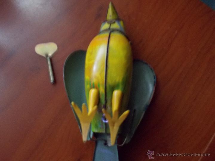 Juguetes antiguos de hojalata: Pajaro cantor de hojalata - Foto 13