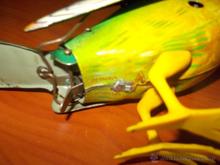 Juguetes antiguos de hojalata: Pajaro cantor de hojalata - Foto 16