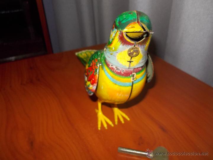 Juguetes antiguos de hojalata: Pajaro cantor de hojalata - Foto 20