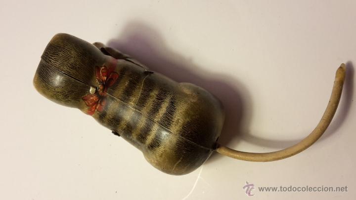 Juguetes antiguos de hojalata: Gato de hojalata. 1950 - Foto 2