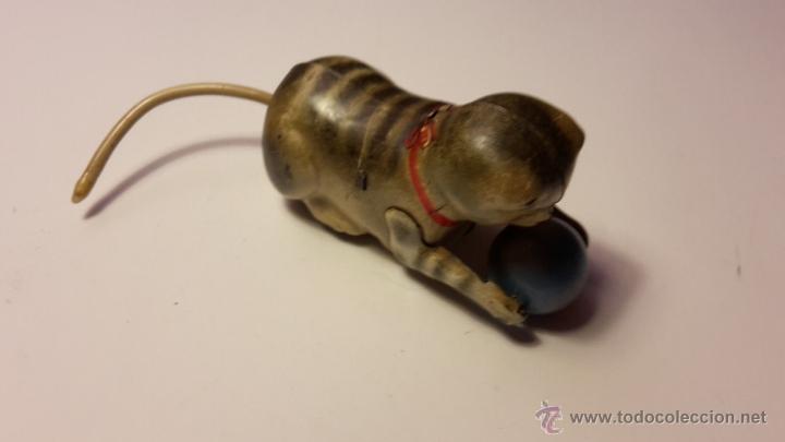 Juguetes antiguos de hojalata: Gato de hojalata. 1950 - Foto 3