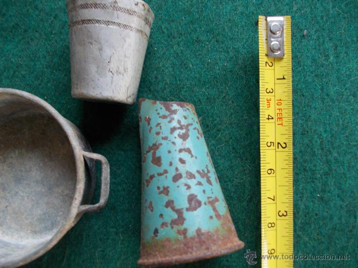 Juguetes antiguos de hojalata: Lote cocinitas juego antiguo - Foto 1