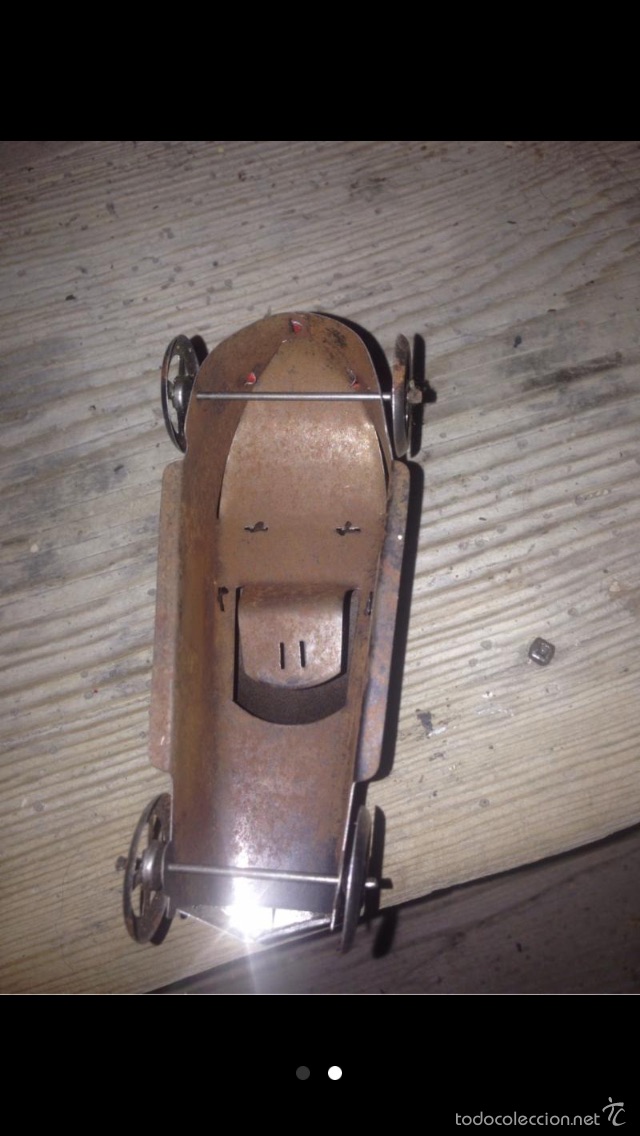Juguetes antiguos de hojalata: Coche de chapa 1930 original - Foto 2